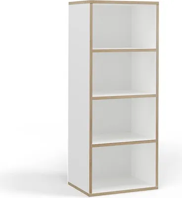 Produktbild von Bücherregal Vicco Tetrix Weiß 40 x 100 cm mit 4 Fächern, Model 56546
