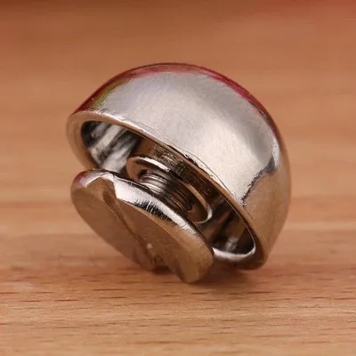 Productafbeelding van 10 stuks schroefdopjes, zilverkleurig, voor lederen projecten (DIY)