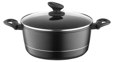 Productafbeelding van Aluminium kookpan, 26 cm, met glazen deksel en anti-aanbaklaag