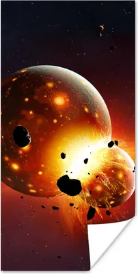 Produktbild von MuchoWow® Poster Eine Illustration einer jungen Erde 60x120 cm - Wandschmuck