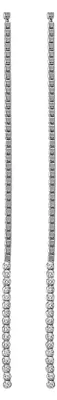 Productafbeelding van Solidchoice - Lange Oorbellen van Zilver met Zirconia