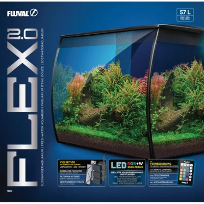 Produktbild von Fluval Flex 2.0 Nano-Aquarium Komplettset | 57 L | Mit LED & Filter
