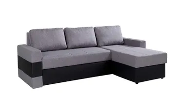 Zdjęcie produktu dla Narożnik GORDIA Do Salonu Pokoju Funkcja Spania Pojemnik Szary