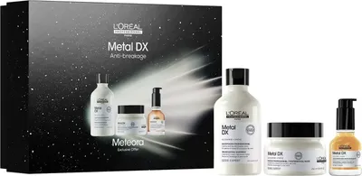 Produktbild von L'Oréal Professionnel Série Expert Metal DX Trio Geschenkset – Shampoo 300 ml + Maske 250 ml + Öl 50 ml