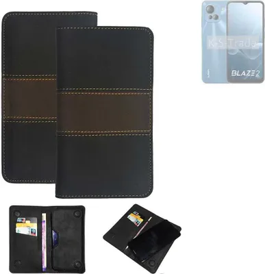 Produktbild von K-S-Trade Hülle Handyhülle kompatibel mit Lava Blaze 2 Pro Schutzhülle Walletcase Bookstyle Tasche Schutz Case Handytasche Wallet Cover Kunstleder