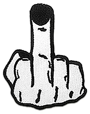 Obrázok produktu pre Fuck You Fingers Fuck Off Symbol - nášivka, nažehľovacia, nažehľovacia, nášivka, nášivka, nažehľovacia, veľkosť: 6,3 x 8,4 cm