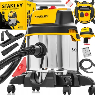 Zdjęcie produktu dla Stanley SXVC20XTE, Suchy i Mokry, Czarny, Stal nierdzewna, Żółty, obrotowy, 20 l, 33 L/s, 18 kPa