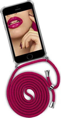Produktbild von TWIST-Case + TWIST-Cord für iPhone 5S / 5 / iPhone SE, Farbe:Hot Kiss (Silber)