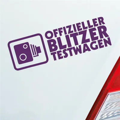 Produktbild von Auto Aufkleber Offizieller Testwagen Tuning Racing 15x5 cm Lila Sticker Heckscheibenaufkleber