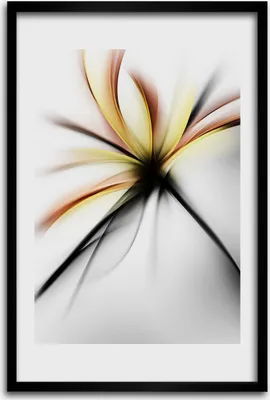Produktbild von Bild - Bilderrahmen - 40 cm x 60 cm - MDF - Rahmen - Wandkunst - Abstrakte Blume