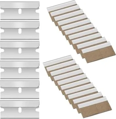 Produktbild von Flintronic 20 Stück Keramikfeldschaber Ersatzklingen, Schaberklingen Edelstahl, Schaber Klingen, Rasierklingen Zeranfeldkratzer, Keramikfeld, Herdschaber für Kochfeld, Backofen, Glaskeramik