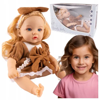 Zdjęcie produktu dla Lalka Oliwia, 32 cm, realistyczna, długie włosy, ruchome kończyny, idealna jako prezent dla dzieci od 3 roku życia