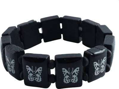 Produktbild von Holzarmband - Schmetterling - schwarz