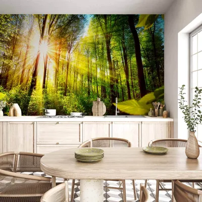 Produktbild von Vlies Fototapete - Forest Hideout 350x245 cm Landschaften b-B-0248-a-a
