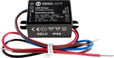 Immagine prodotto di Light Impressions Deko-Light Alimentatore LED MINI, CC, 700mA/4W corrente costante 700 mA IP65 2,5-6V DC 1,75-4,00 W 872131