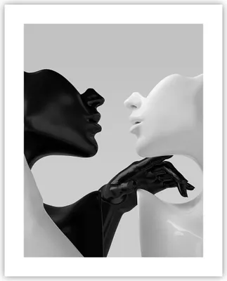 Produktbild von Poster - Poster ohne Rahmen - Schwarz Weiß Statue - 40x50 cm - Wand Bild - Wanddeko - Wandbilder - Kunstposter - Wandposter - Bilder - Kunstdruck - Wanddekoration - Wandbild - P2XPA40x50-4736