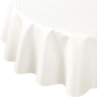 Produktbild von Curt Bauer Damast-Tischtuch oval Riga 3947 Farbe offwhite Größe oval 140x190