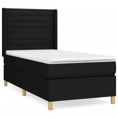 Produktbild von Boxspringbett mit Matratze Schwarz 90x200 cm Stoff