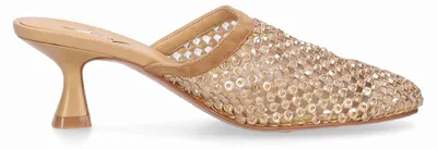 Produktbild von Novara Plus Damenschuhe, Mule-Modell, schwarz, aus Leder, mit Kristallen, eleganter Absatz