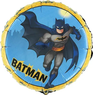 Image de Ballon en plastique d'anniversaire de super-héros Batman 45 cm