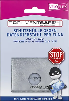 Produktbild von Veloflex Kartenhülle m. Abschirmfolie für 1 Karte
