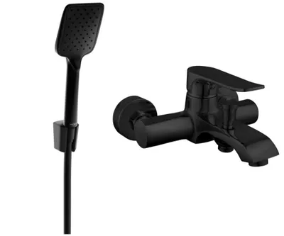 Zdjęcie produktu dla Mexen Pecos R62 bateria wannowa z zestawem prysznicowym, czarna - 7273R62-70