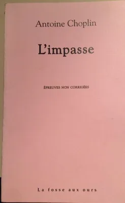 Image de L'impasse ( épreuves non corrigées )