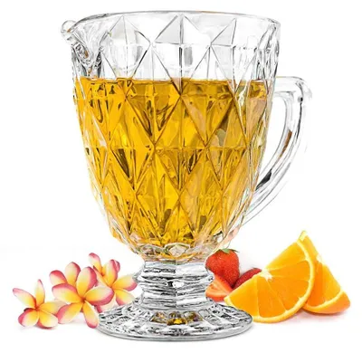 Image de Bouteille d'eau avec poignée - 1 litre, en verre transparent