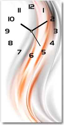 Produktbild von Wanduhr aus Glas – 30x60 cm - Glasbild - Glasuhr - Gehärtetes Glas -Wellen Abstraktion