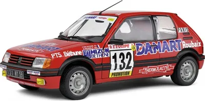 Image de Solido 1:18 Modèle réduit Peugeot 205 GTI, 1,6L #132 rouge 1986 S1801717