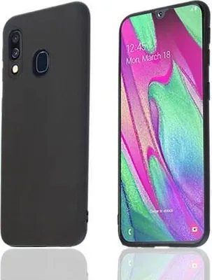 Produktbild von starfix Ultra Slim Matt Silikon-Tasche Schutz-Hülle Cover für Samsung Galaxy A40 schwarz