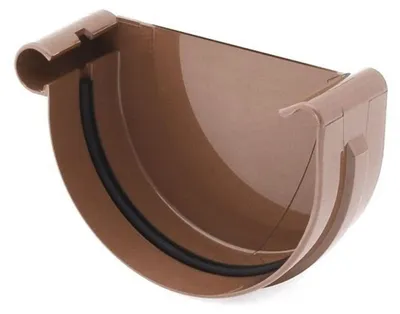 Produktbild von Rinnenfront LINKS Kunststoff Ø 125 mm, Braun RAL 8017