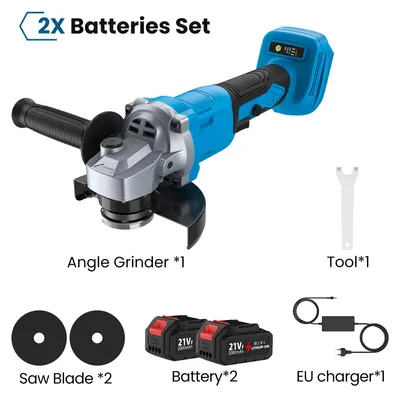 Produktbild von Akku-Winkelschleifer - Bürstenloser Motor - 18 V - 125 mm - 2 Akkus - Schneiden und Polieren