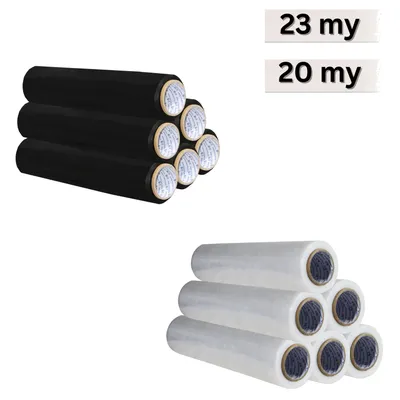 Produktbild von Stretchfolie Palettenfolie Wickelfolie 50 cm 23my/ 210 m / Transparent 1 Rolle T2