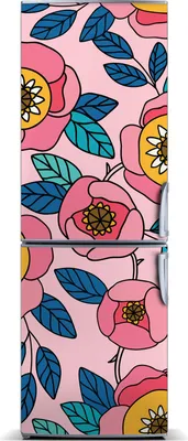 Produktbild von Tulup Kühlschrankdekoration - Magnetmatte - 60 cm x 180 cm - Magnet auf dem Kühlschrank - Farbenfrohe Blumen
