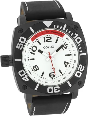 Produktbild von Oozoo Leder Herren Uhr Analog Quarzuhr Armband schwarz Timepieces D2UOC2283A