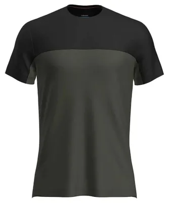 Image de T-shirt à manches courtes Icebreaker, mélange de Laine Cool-lite™, motif coloré, vert, taille L pour homme, couleur vert, taille L
