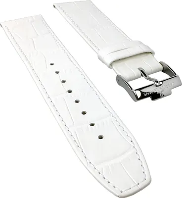 Produktbild von Jacques Lemans 1-1727 | Uhrenarmband aus Leder weiß Krokoprägung 22mm