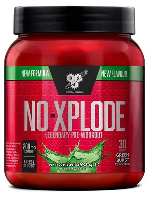 Obrázok produktu pre BSN N.O.-Xplode Legendary NEW 390 g green burst / Predtrningov stimulanty / Nov verzia legendrnej predtrningovky pre ete intenzvnej zitok z trningu