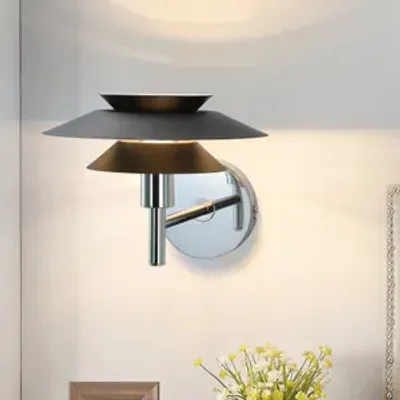 Zdjęcie produktu dla ZMH lampa ścienna wewnętrzna czarna kinkiet nowoczesny G9 oświetlenie ścienne metal do kuchni korytarz klatka schodowa sypialnia salon pokój dziecięcy