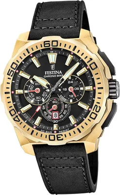Obrázok produktu pre Festina pánske hodinky Chrono Bike náramkové hodinky kožené čierne D2UF20728/3