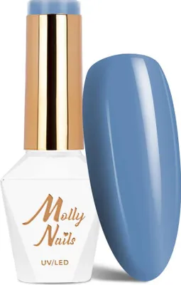 Produktbild von Molly Nails Blue Sky Clear Blue HEMA/Di-HEMA-freier Hybrid-Nagellack, 8 g, Nr. 113