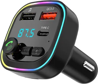 Produktbild von Bluetooth 5.3 FM-Transmitter, Bluetooth-Kfz-Adapter-Transmitter, QC3.0 Schnelllade-MP3-Kit