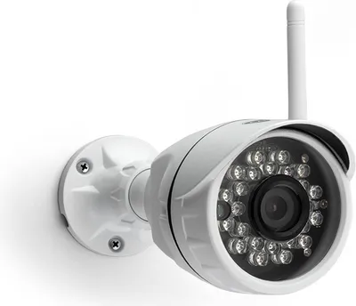 Produktbild von Caliber Überwachungskamera für außen - Nachtansicht - WiFi oder Kabel - mit Smart Home App - wasserdicht (HWC401)