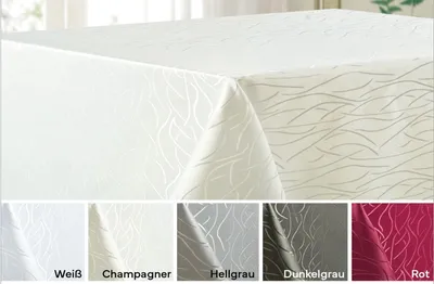 Image de Nappe à rayures Chemin de table 130 x 160 cm - gris clair
