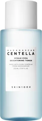 A product shot of a skincare toner bottle.