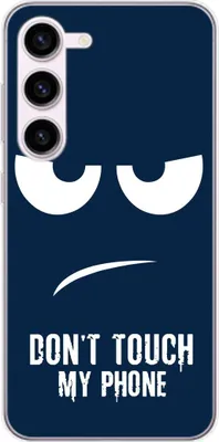 Produktbild von König Design Hülle kompatibel mit Samsung Galaxy S23 Plus Kunststoff Soft Handyhülle - Handy Case Dont Touch My Phone Blau