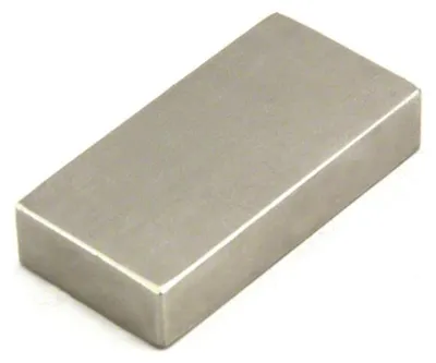Neodym-Magnet 50x25x10 mm, N42, 32,2 kg, 1 Stück, silber
