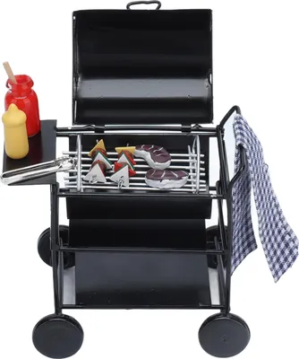 Immagine prodotto di Mini barbecue 1:12 scena in miniatura squisitamente bella vivida cucina mobili modello casa delle bambole accessori