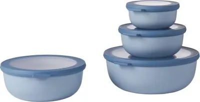 Produktbild von Set Multischüssel Cirqula flach, 4-teilig (350+750+1250+2250 ml) - Nordic blue